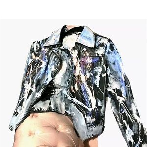 Space Age Jacket, Hand Painted by AgaTha, 1 of a kind, …